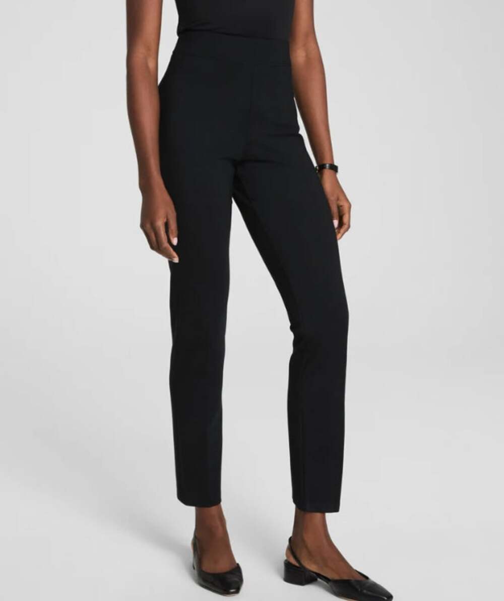 NWT Spanx Ponte Slim Straight Pants Black 3X Tall